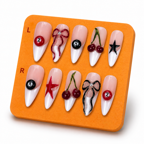 Press-On Cerise Glam