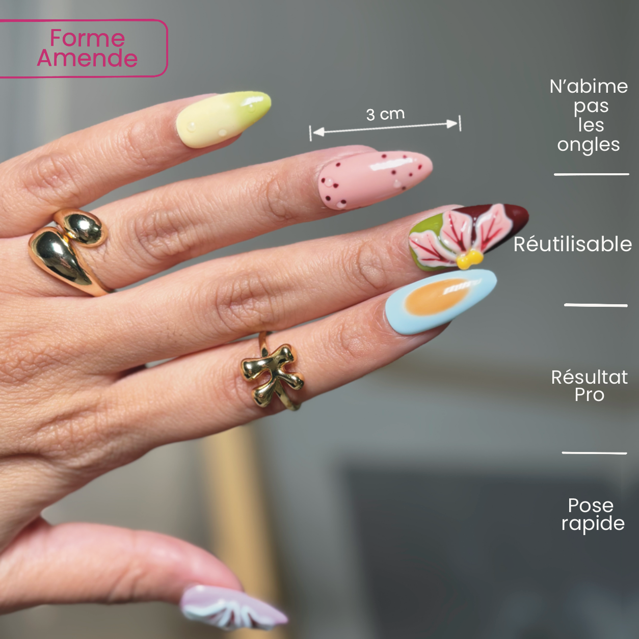 Press-On Fleur Pastel