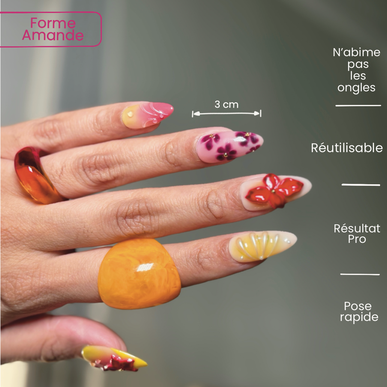 Press-On Tropical Petals